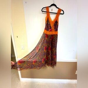 Vintage Victoria's Secret Gold Label Slip‎ Dress Lace Nightgown Floral